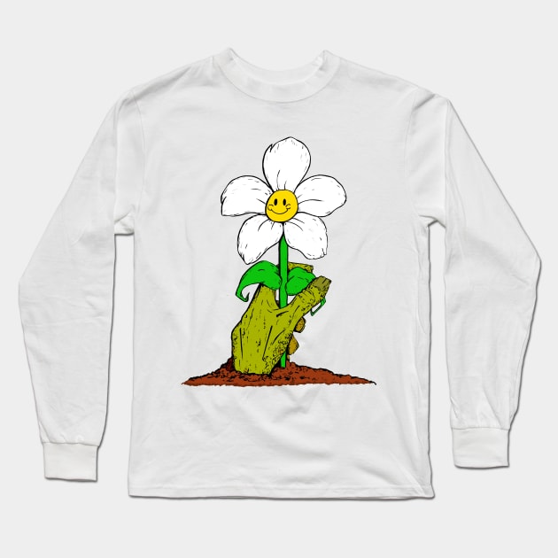 Zombie Flower Long Sleeve T-Shirt by Ferrell